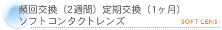 頻回交換（2週間）定期交換（1ヶ月）ソフトコンタクトレンズ